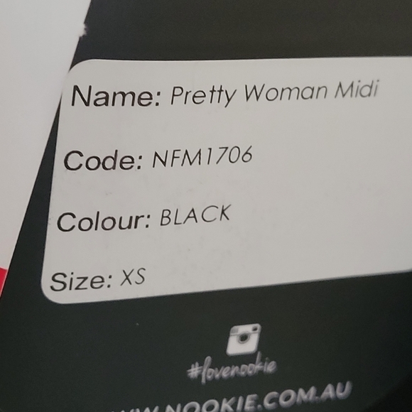 Nookie Pretty Woman Midi Dress Black Size XS - Picture 7 of 10
